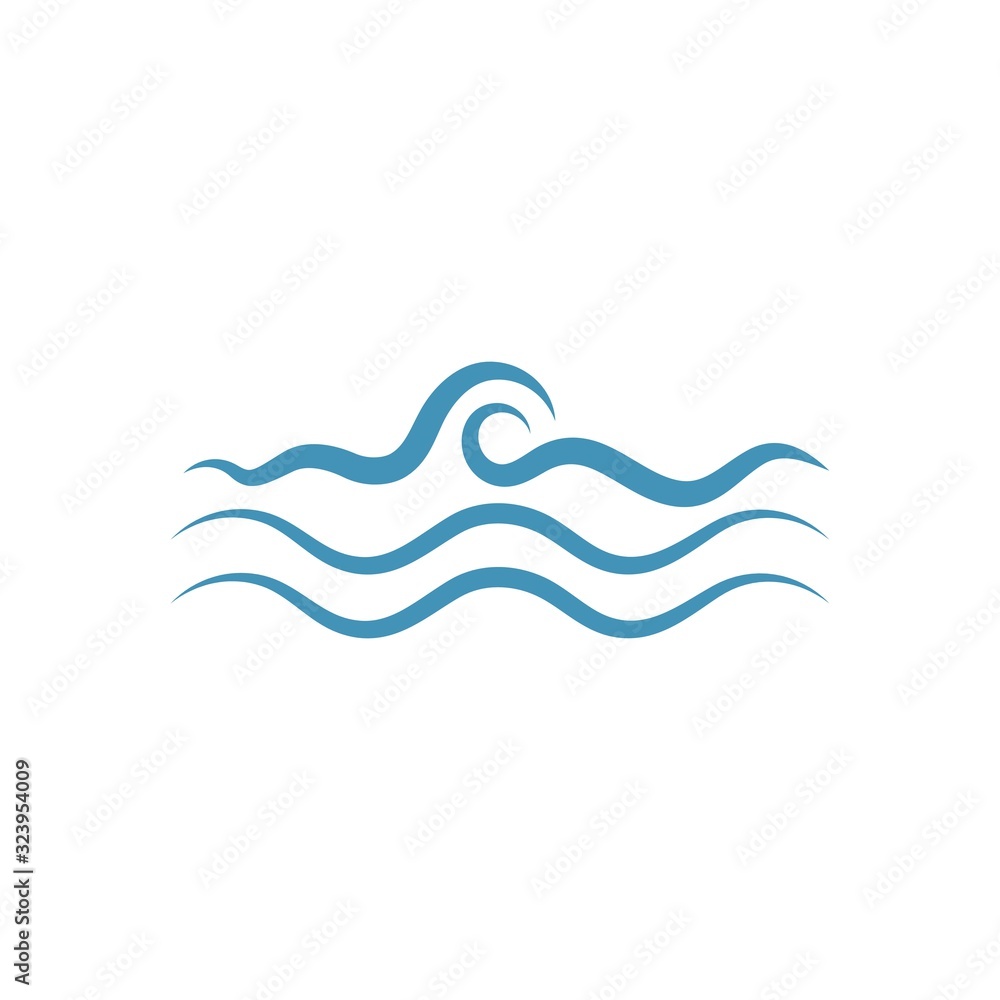 Water Wave symbol and icon Logo Template Water Wave symbol and icon Logo Template