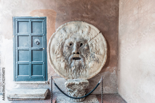The Mouth of Truth in Rome, Italy. photo