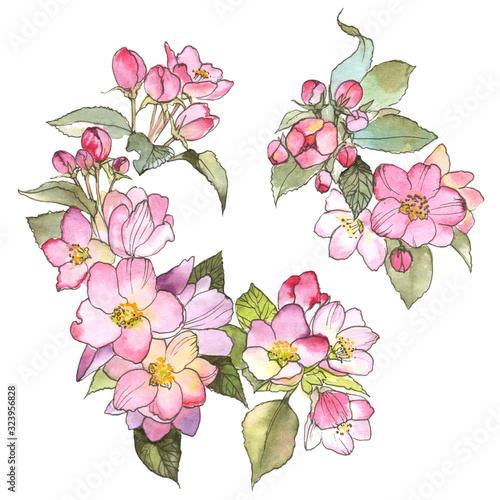 Wallpaper Mural Hand drawing graphics floral seamless background Torontodigital.ca