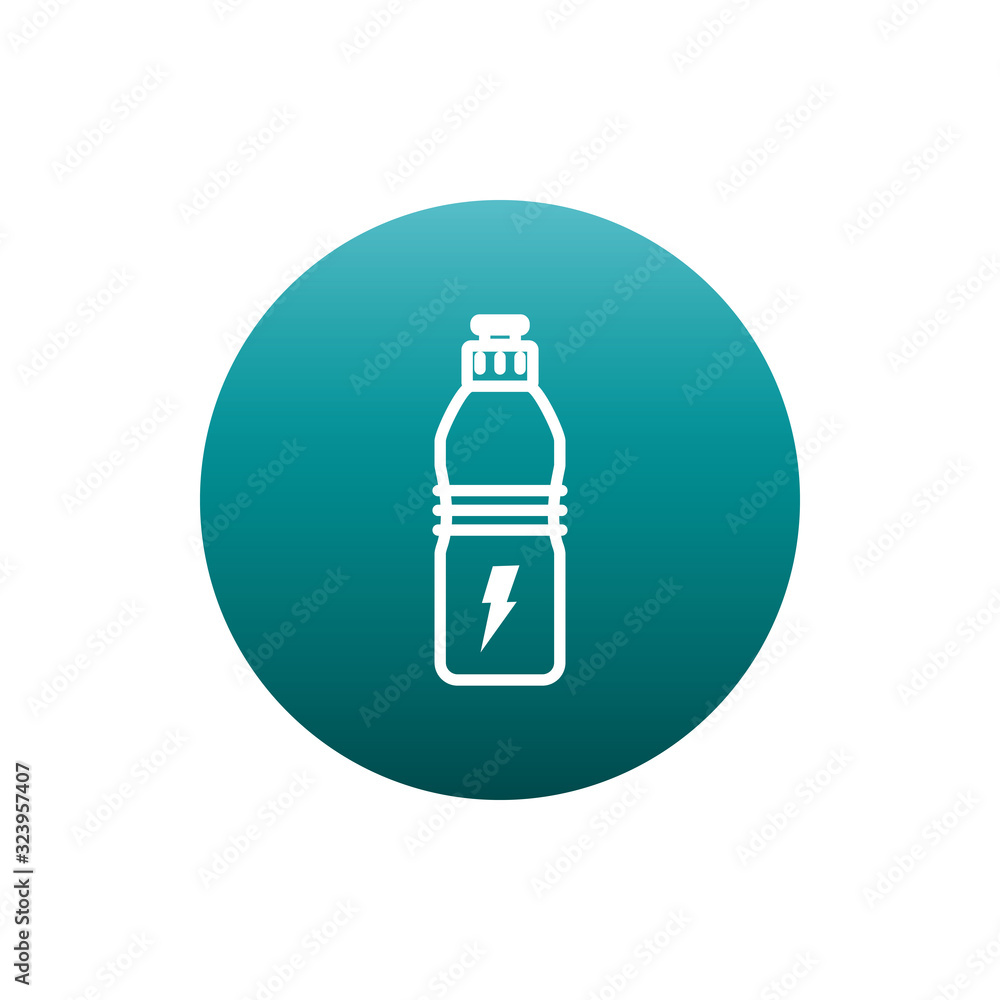 Energy bottle block gradient style icon vector design Energy bottle block gradient style icon vector design