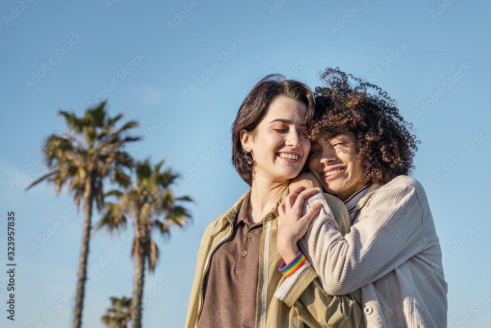 interracial female couple of gay women in love interracial female couple of gay women in love