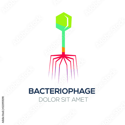 Creative Abstract Colorful Logo ,Vector illustration, bacteriophage shape