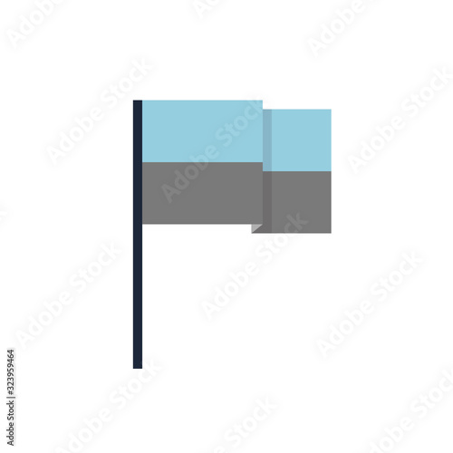 autosexual flag flat icon, vector illustration