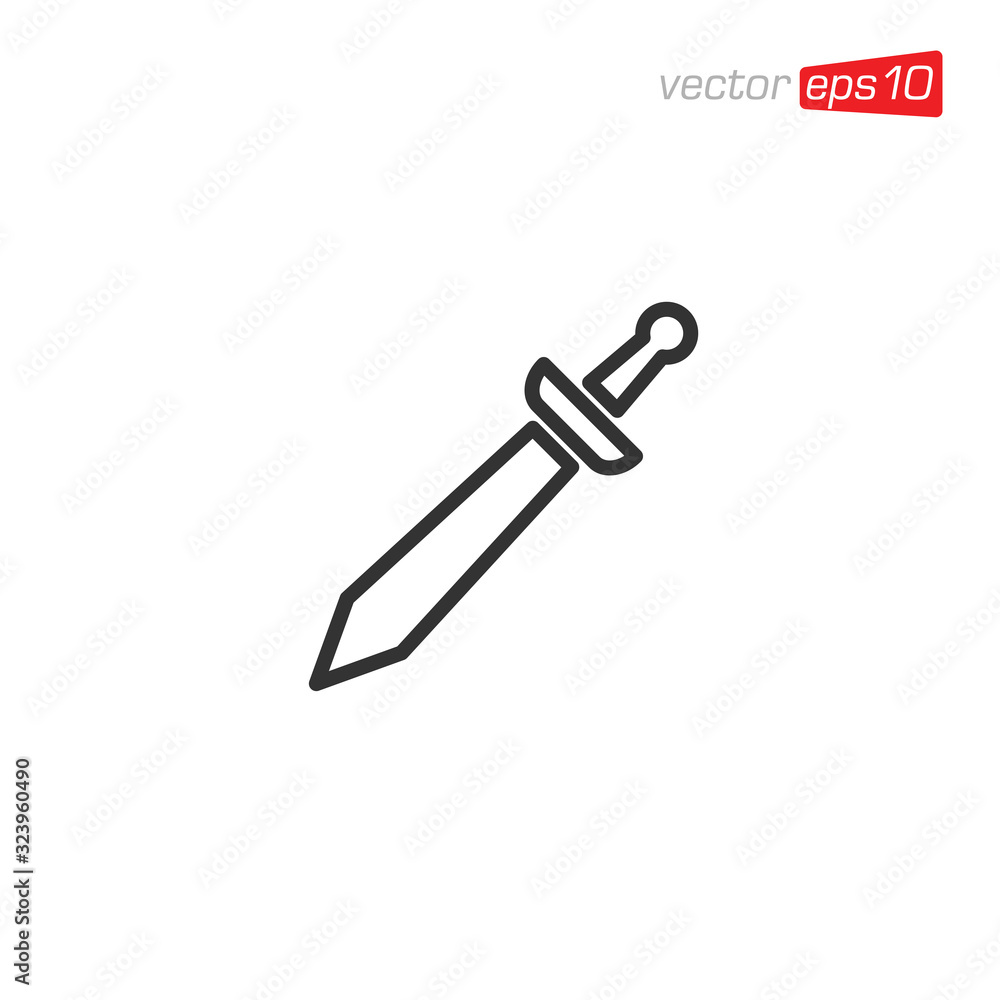 Sword Icon Design Vector Illustration Sword Icon Design Vector Illustration