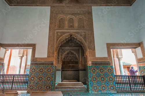 Saadian tombs in Marrakech, Morocco photo