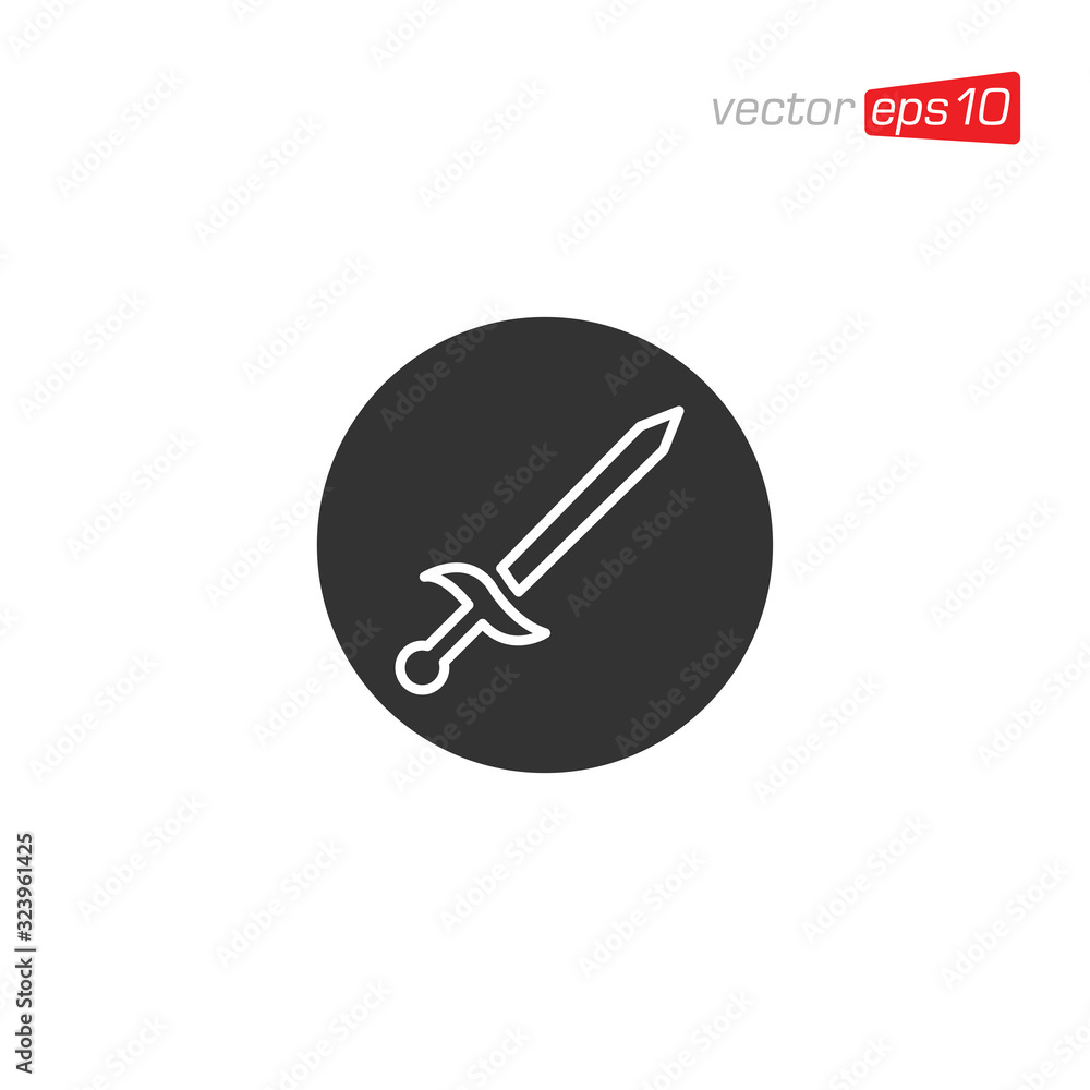 Sword Icon Design Vector Illustration Sword Icon Design Vector Illustration