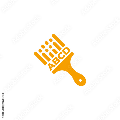 letters motion wall paintbrush symbol stripes geometric line logo vector