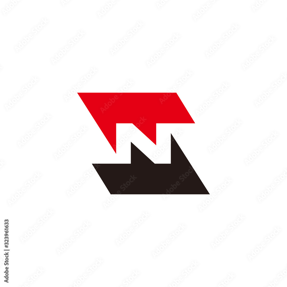 letter sn symbol geometric arrow logo vector letter sn symbol geometric arrow logo vector
