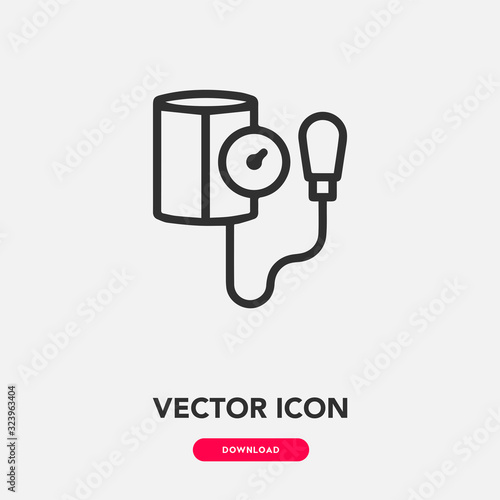 Sphygmomanometer icon vector. Sphygmomanometer sign symbol