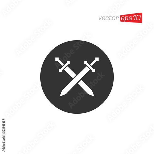 Fototapeta Naklejka Na Ścianę i Meble -  Sword Icon Design Vector Illustration