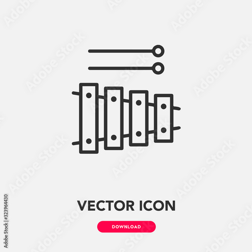 Xylophone icon vector. Xylophone sign symbol
