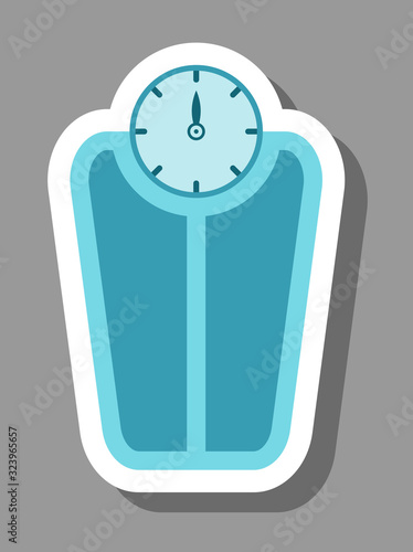 Weighing icon that symbolizes diet and obesity