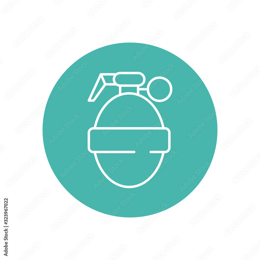 grenade military force line block style grenade military force line block style