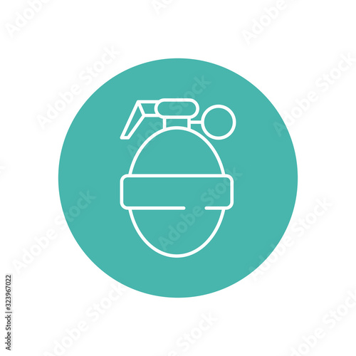 grenade military force line block style