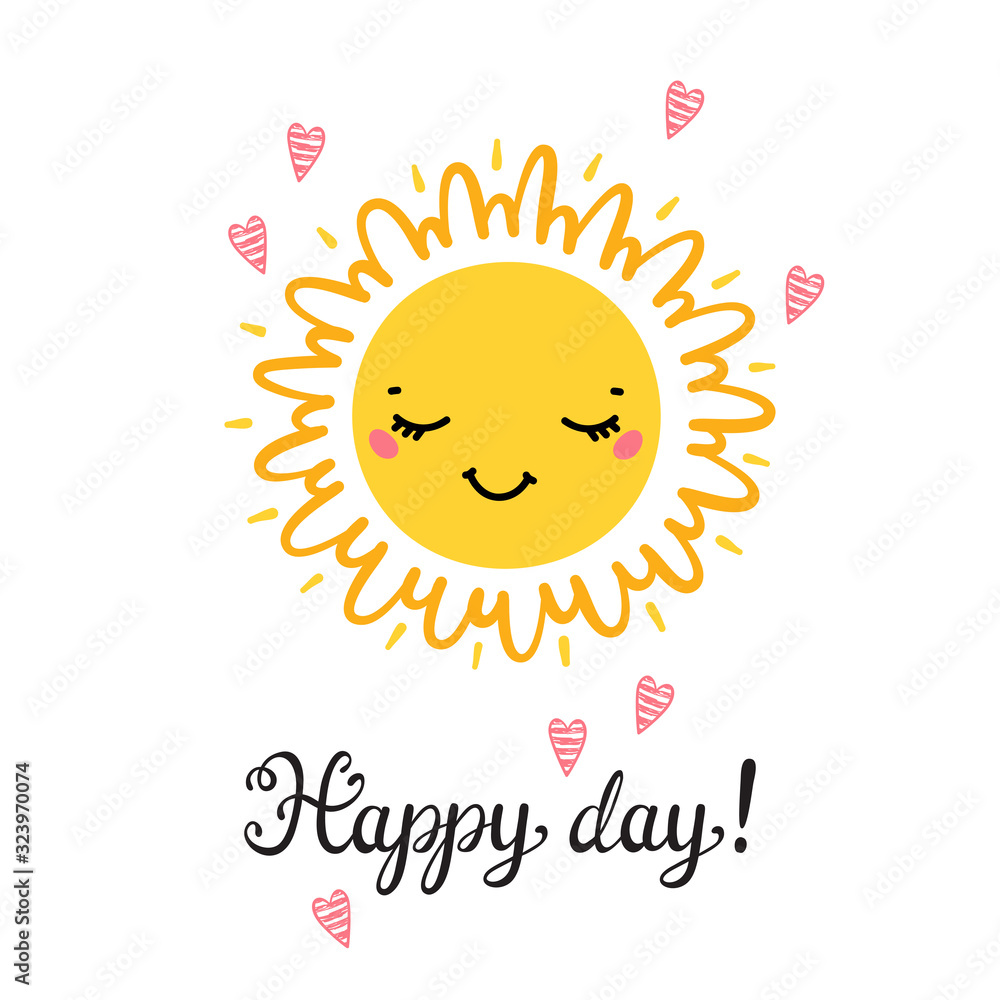 T-shirt Print Design for Kids with Little Cute Smiling Sun Icon. Cartoon Doodle Funny Happy Sun Face Vector Illustration. Scandinavian print or poster design, Baby shower greeting card. Happy Day T-shirt Print Design for Kids with Little Cute Smiling Sun Icon. Cartoon Doodle Funny Happy Sun Face Vector Illustration. Scandinavian print or poster design, Baby shower greeting card. Happy Day