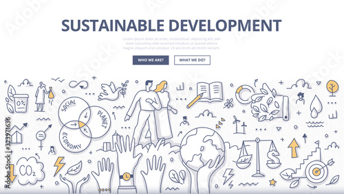Sustainable Development Doodle Concept