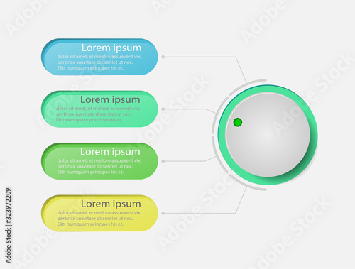 Web interface or four-point switch. Turning regulator. A selection of menu items.