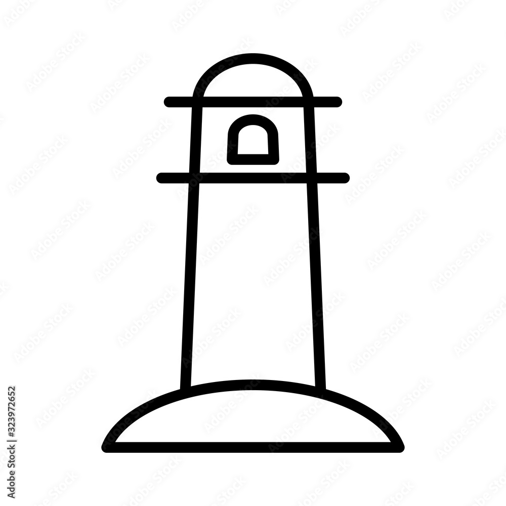 Isolated lighthouse silhouette style icon vector design Isolated lighthouse silhouette style icon vector design
