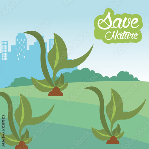 plant ecology cultivating isolated icon
