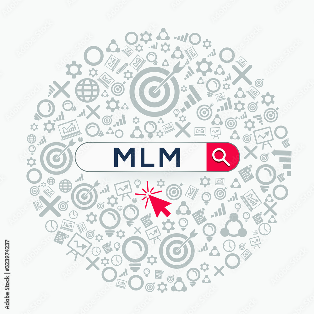 MLM mean (multi level marketing) Word written in search bar,Vector ...