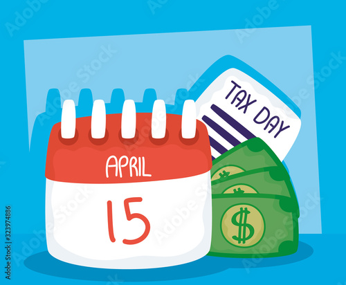 tax day with calendar reminder