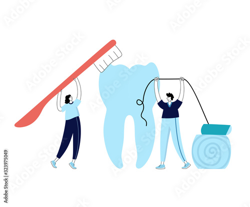 Vector isolated illustration of tooth 