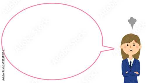 怒る学生　ふきだし