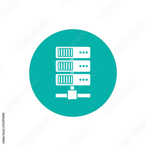 Isolated web hosting block style icon vector design
