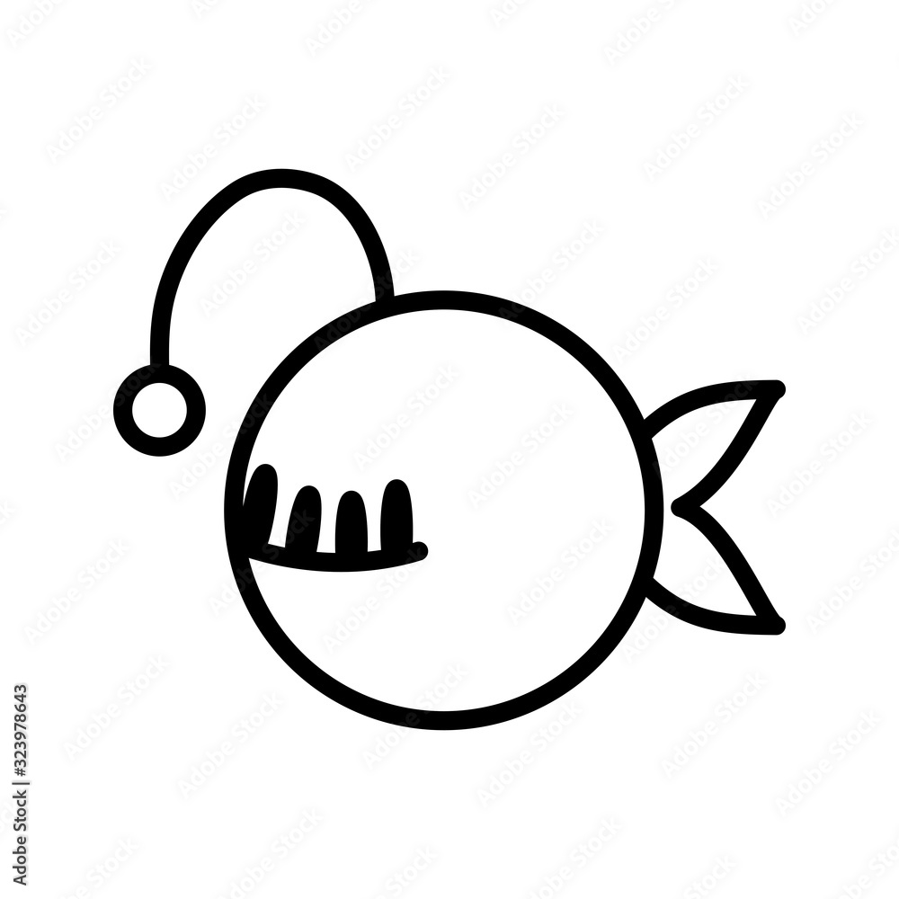 Isolated fish silhouette style icon vector design Isolated fish silhouette style icon vector design