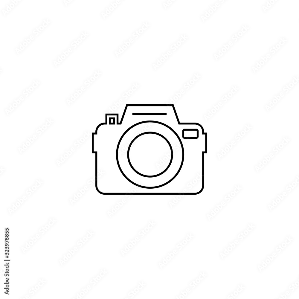 thin line icons for camera,vector illustrations