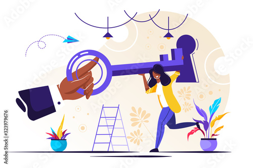 creative concept idea key 