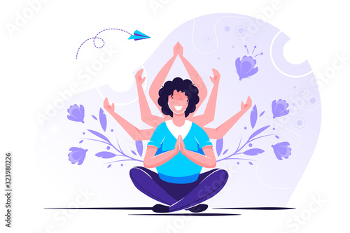 concept of meditation, health 
