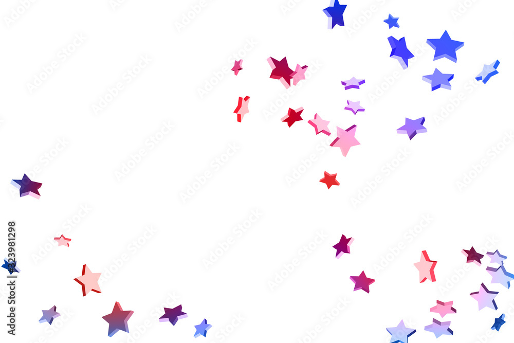 Abstract confetti flying star.