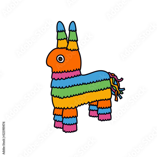 pinata doodle icon, vector illustration