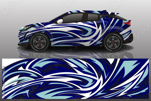 suv car decal wrap design vector