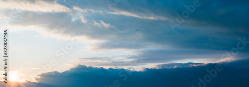 Frowning clouds in the evening sky