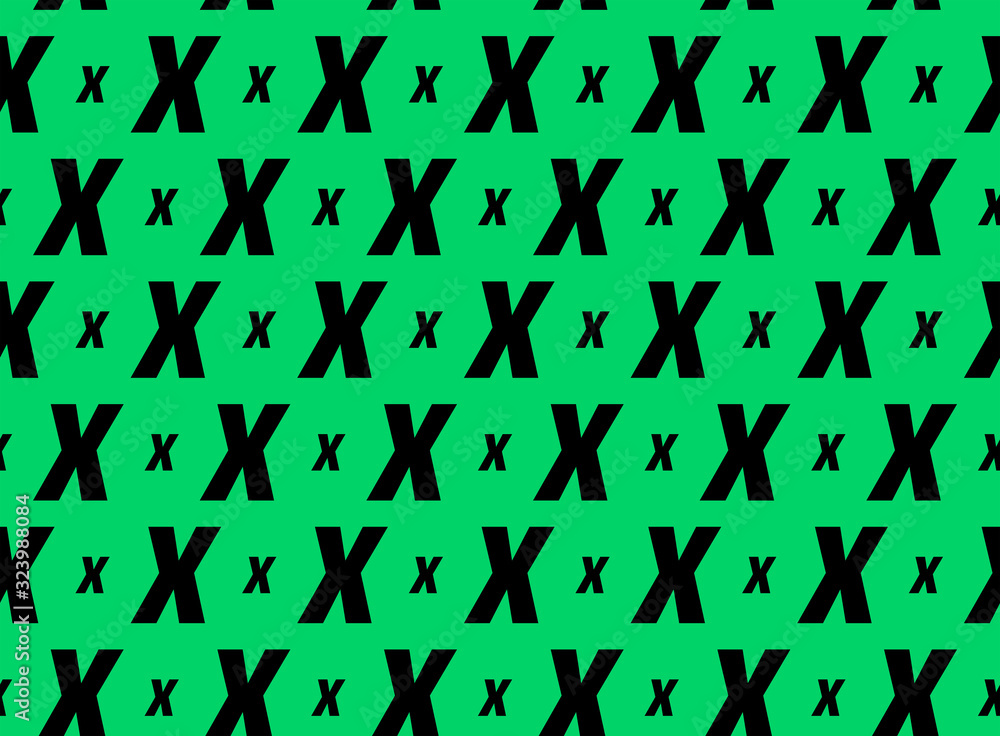 Letter X Modern Vector seamless pattern. Letter X Modern Vector seamless pattern.