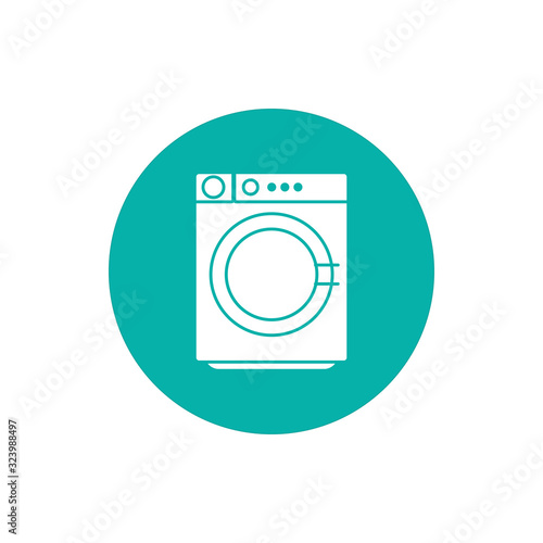 Isolated washer appliance block style icon vector design