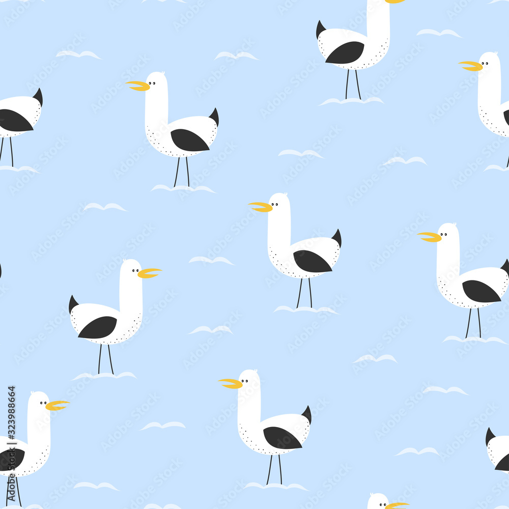 seagull scandinavian pattern seagull scandinavian pattern