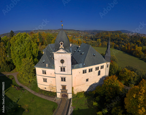 State mansion Hruby Rohozec castle. Its history dates back to as early as the Premyslids times, when it was founded by Havel of Lemberk around year 1280, Turnov, Czech Republic photo