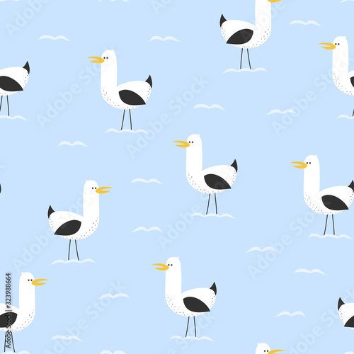 seagull scandinavian pattern