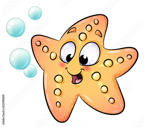 Niedlicher Seestern - Vektor-Illustration