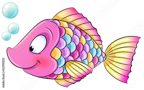 Niedlicher Fisch - Vektor-Illustration