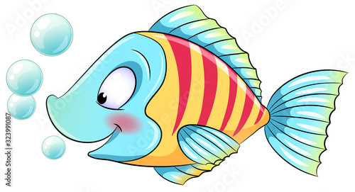 Niedlicher Fisch - Vektor-Illustration