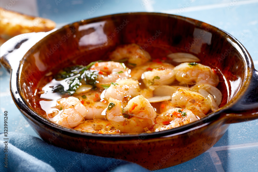 Gourmet spicy grilled Mediterranean scampi Gourmet spicy grilled Mediterranean scampi