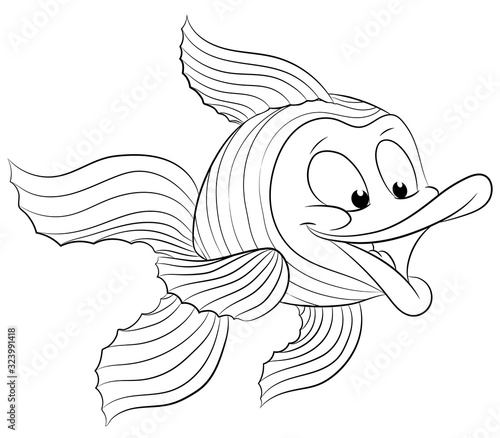 Niedlicher Fisch - Vektor-Illustration
