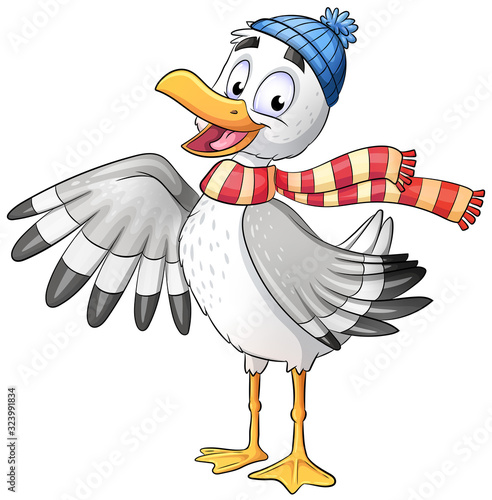 Niedliche Möwe - Vektor-Illustration