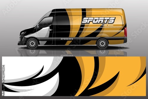 car decal wrap design vector