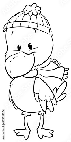 Niedliche Möwe - Vektor-Illustration