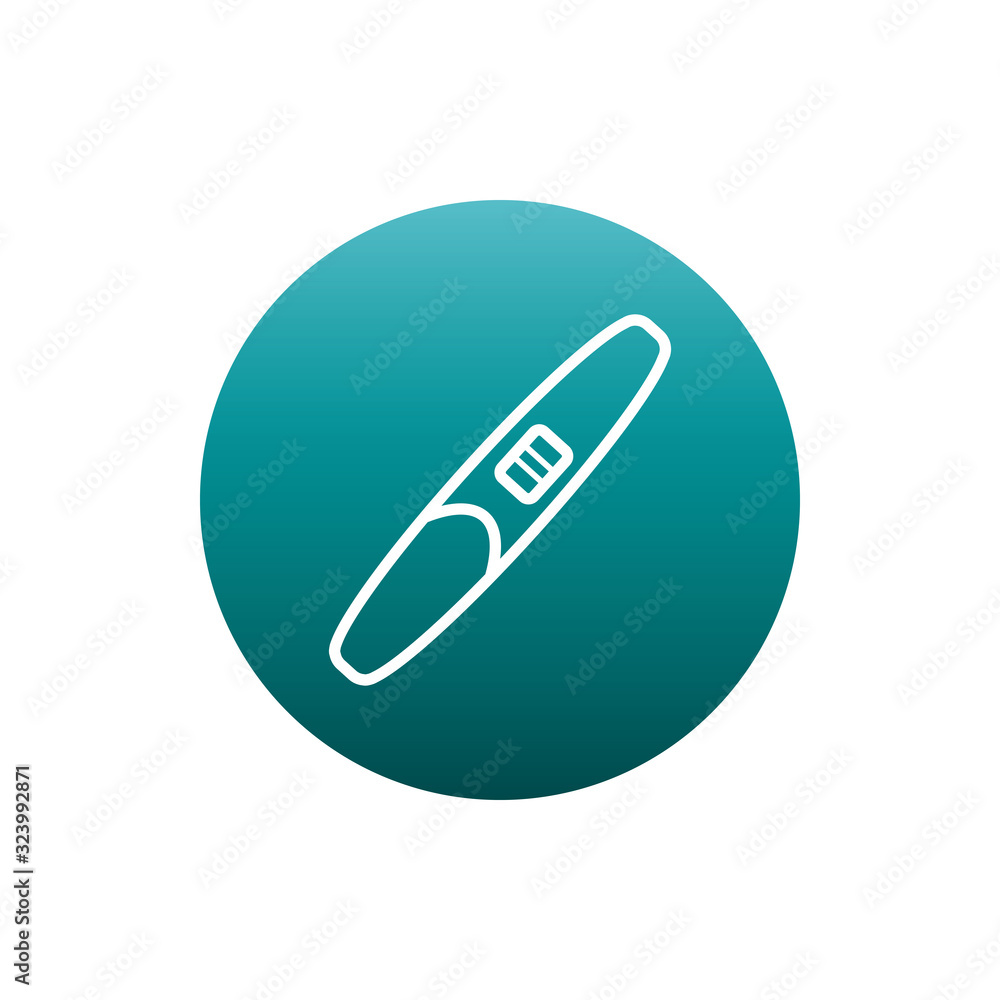 Isolated pregnancy test block gradient style icon vector design Isolated pregnancy test block gradient style icon vector design